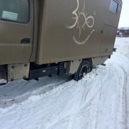 Fuso Canter 4x4 im isländischen Schnee