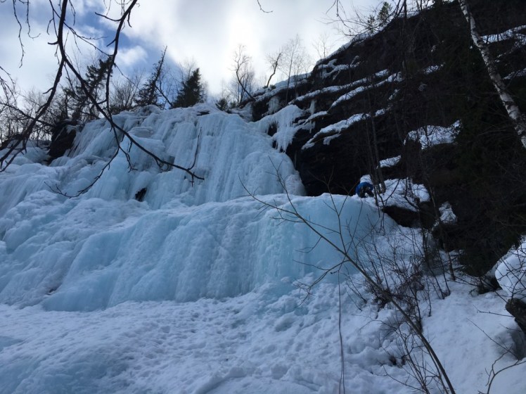 Erste Eisroute im Vorstieg
