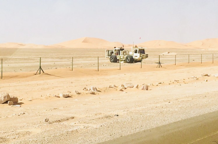 Bodenscanner auf einem Öl- und Gasfeld